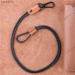 Lanyard For Key Keychain For Phone Leather Chain Mobile Phone Accessories Keychain Lanyard Credential Holder Phone Strap L230619