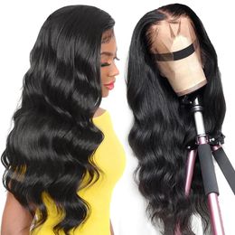 12A Raw Human Hair Body Wave Lace Frontal Wig Remy Brazilian 13x6 Lace Front Wig Straight Lace Front Human Hair Wig251P