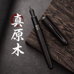 Gift Fountain Pens LT Hongdian 660 Wooden Fountain Pen Natural Handmade Jupiter High-grade Mahogany Pen EF/F Writing Ink Pen For Gift 230720
