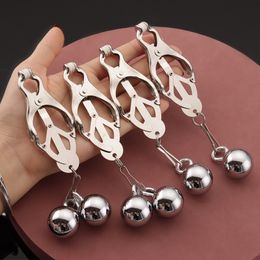 Adult Toys Bdsm metal heavy ball female Nipple clip Sex toy adult product torture game hanging labial 230719