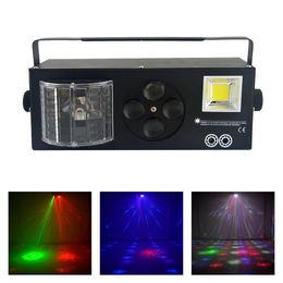 AUCD 4 in 1 RG Laser Gobos Mixed Strobe Par Lamps Disco RGBW LED Crystal Ball DMX Beam DJ Party Show Stage Projector Lights XMT-13252v