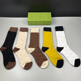 Designer mens womens socks five pairs of luxury sports letter printing socks high-grade cotton with box spring summer winter boys girls socks stocking wholesale US10