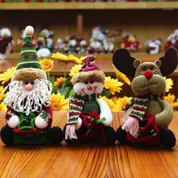 Christmas Decorations 2021 Elk Santa Claus Snowman Cute Candy Storage Can Decor For Home Gift Biscuit Jar Jar1229S