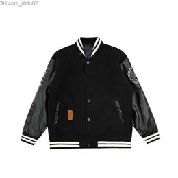 Men's Jackets Mens jackets Baseball varsity jacket letter stitching embroidery autumn and winter men loose causal outwear coats Z230720