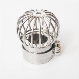 Scrotum separation fixture Stainless Steel Chastity Device Scrotum Restraint 495g Weights Device Spike Ball Stretcher Locking Cock2530