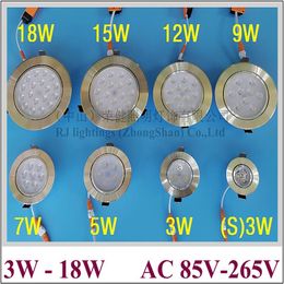 recessed LED ceiling spot light down lamp 3W 5W 7W 9W 12W 15W 18W high power SMD 2835 blade radiator Aluminium CE 2020 NEW2658