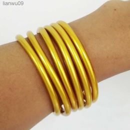 2022 Buddhist Temple Rush Bracelet for Women Men Shiny Multicolor Sile Tube Wristband Bangles Female Charm Jewelry Gifts L230704