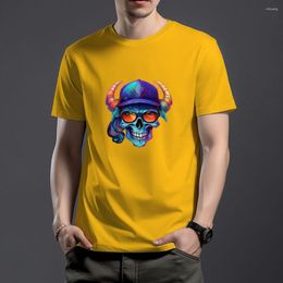 Men's T Shirts WSFEC S-4XL Arrival Skull Graphic Shirt For Men Clothing Short Sleeve Cotton Summer Sport Casual Loose Breathable Top