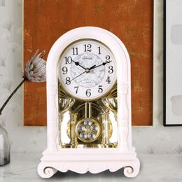 Table Clocks Old Style Desk Clock Retro Music Tabletop Decoration Time Reporting Digital