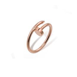 Designer Luxury Brand Key Ring Nail Ring Gold Ring Midi Titanium Steel Alloy Gold-Plated 925 Sterling Silver Designer Jewellery Promise Ring Men Ring Womens Rings