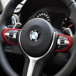 Alcantara Car Steering Wheel Cover Decoration for BMW E90 E92 E93 F30 F34 F20 F21 F22 F32 E84 F80 F83 1 2 3 4 Series X1 M3 M42497