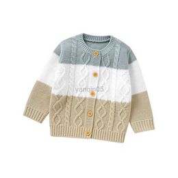 Pullover Autumn Winter Boy Baby Knitting Cardigan Twist Sweater Girl Children Fashion Knit Casual Tops Coat Kid Striped Knitted Jackets HKD230724