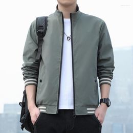 Men's Jackets 2023 For Men Spring And Autumn Fashion Casual Bomber Jacket Male Long Sleeve Regular Coats Solid Daily