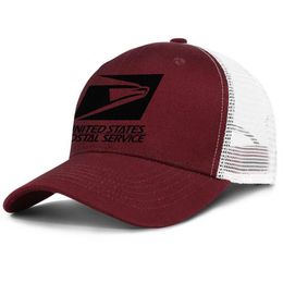 Usps united states postal service logo mens and womens adjustable trucker meshcap fitted fitted custom classic baseballhats United278J