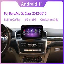 Android 11 ''Qualcomm 6G RAM 128G ROM Display de 9 polegadas para Benz ML GL Car X166 2012-2015 Tela de atualização do sistema de comando313H