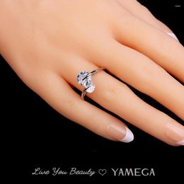 Cluster Rings YAMEGA Simple Engagement Ring Jewelry GIfts Unique Dainty Cubic Zirconia Ladies Wedding For Women Girl Perfect Quality