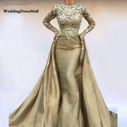 Uzun Kollu Müslüman Gece Elbise Kaftan Dubai Resmi Gece Elbise Elbiseler Vestido Formatura Longo287s