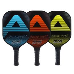 Squash Racquets AMASPORT Carbon Fiber Pickleball Paddle Pickle Ball Rackets 15.7'' x 7.87'' PVC Edge 230720