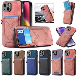 Magnetic Card Slot Wallet Shell for iPhone 14 Pro 11 12 13 Pro XS Max 7 8 14 Plus 13 Mini XR Jeans Pocket Design Phone Case