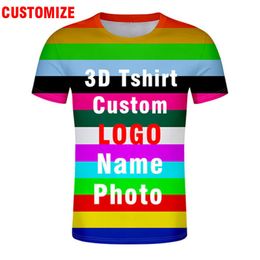 Men's T-Shirts 3D Tshirt Free Custom Made Name Number Text Po T-shirt Nation Flag Country College Img Team Whole Body All Print Clothes 230720