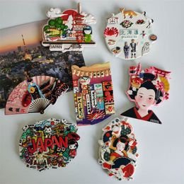 Fridge Magnets Japan Travel Souvenir Japanese Koi Musume Osaka Home Decoration Resin Refrigerator Collection Gifts 230721