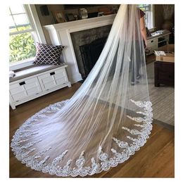 Bridal Veils Lace Appliqued Bridl For Wedding Dress Accessory With Comb Custom Made2481