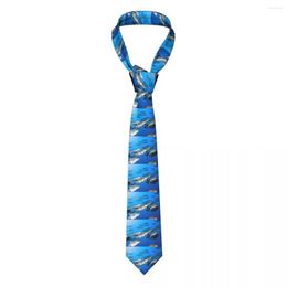 Bow Ties Tie For Men Formal Skinny Neckties Classic Men's Blue Sea And Fishes Wedding Gentleman Narrow