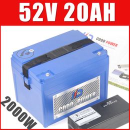 52V 20AH Lithium ion Battery Pack 51.8V Electric bike 1000W battery