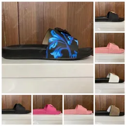 Дизайнерские шлепалки плоские сандалии мужчины Слайдеры пляжные крытые шлепанцы дизайнерские тапочки женские модные классические обувь женские слайды бассейна с пылью с размером коробки 35-44