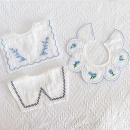 Bibs Burp Cloths 3Pcs Summer Thin Cotton Gauze Bib Infant Baby Absorbent Drooling Saliva Towel Child Cute Accessories Kid Supplies Japanese Style 230720