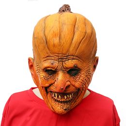 Party Masks Halloween Pumpkin Mask Head Spooky Headgear Scary Costume Haunted House 230721