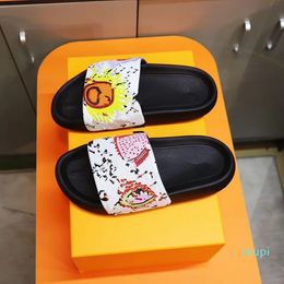 Designer Sandals Jelly Sandal Slippers Sandals Rubber Shoes Flip Flops Transparent Women Double Flat Buckle With Box