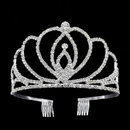 Crystal Bridal Tiara Party Pageant Luxury crown Silver Plated Wedding Crowns Hairband Cheap Hair Clips Wedding Hair Accessories Of248O