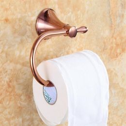 Bathroom Accessories Brass Square Style Rose Gold Paper Toilet Roll Tissue Holder Hanger Wall Mounted LG990 Holders3134