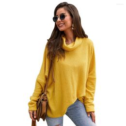 Women's Sweaters Autumn Sweater Women Turtleneck Oversized Loose Thin Pullover Fashion Casual Yellow Blue Black Knitted Jumper