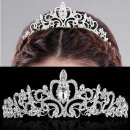 2019 Luxury Elegant Crystal Bridal Crown Headpieces Woman Tiaras Hair Jewellery Ornaments Hairwear Bride Wedding Hair Accessories207M