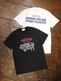 Men's T-Shirts White T Shirt for men clothing PorkChop Pig Motorcyle y2k clothes fugees Old school Black t-shirts Tops Vintage trapstar 230720