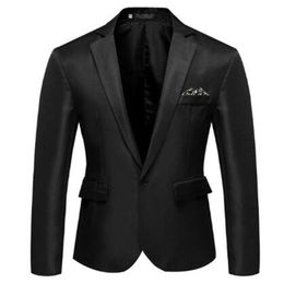 Men's Blazer Handsome Small Suit Slim Fit Blazer Groomsman Men Fashion Business Casual Terno Masculino Dress Blazer313J