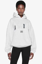 En Favori 23SS AB Hoodie Womens Moda Klasik Pamuk Sweatshirt Yeni Mektup Baskı Bing Hooded Pullover Yıkanmış Gevşek Hoodies 6 R0C1