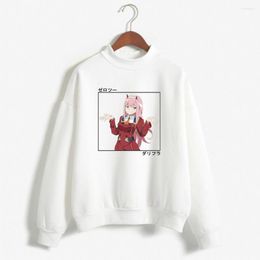 Men's Hoodies Funny Anime DARLING In The FRANXX Sweatshirt Zero Two Graphic Print Hoodie Women Casual Streetwear Unisex