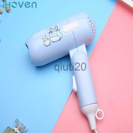 Electric Hair Dryer iHoven Folding Hairdryer 220V 450W With Carrying Bag Hot Air Anion Hair Care For Home MIni Travel Hair Dryer Blow Drier Portable x0721