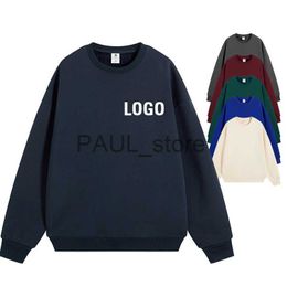 Men's Hoodies Sweatshirts D15 Hosin 400 Gsm euro size Blank Cotton Terry Drop Men'S Shoulder fleece thick Sweatshirt print custom embroidery your x0720