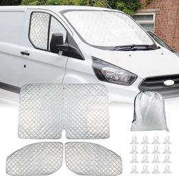 Skugga för Ford Transit Custom 2012- Internt termiskt Louver Cover Sun Visor Kit 230720