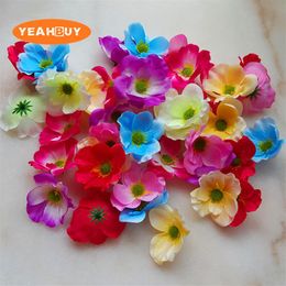 whole 500pcs 7cm Artificial silk Poppy Flower Heads for DIY garland accessory wedding party headware props decorative307v