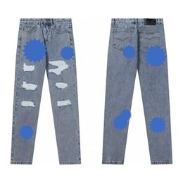 jeans for mens chromee hearts pants mens designer Embroidery Pants Women Oversize Ripped Patch Hole Denim Straight Ch Fashion Streetwear Slimn pants Cross QKF2