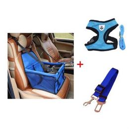 4 Colors Pet Booster Car Seat with Dog Harness & Car Seat Belt S-XL185W