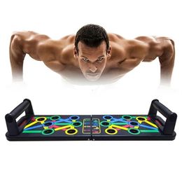 14 in 1 Push-Up Rack Board Training Sport Workout Fitness Gym Equipment Push Up Stand for ABS Abdominal Muscle Building Exercise 2208N