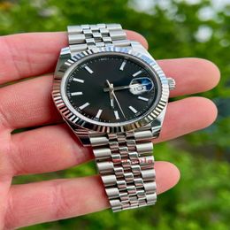 2023 QC Cheque Luxury Wristwatch 41mm Steel Fluted Bezel Jubilee Rhodium Index Watch Movement Automatic Mens Bracelet Self-Winding 298z