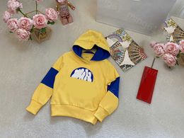 23ss Kids Hoodies kids designer clothes Childrens color-matching logo patch cloth hoodie High quality kid clothing