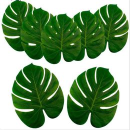 Artificial Palm Leaves Hawaiian Luau Theme Party Decorative Palm Leaves for Wedding Decoration Christmas New Year G1088236n